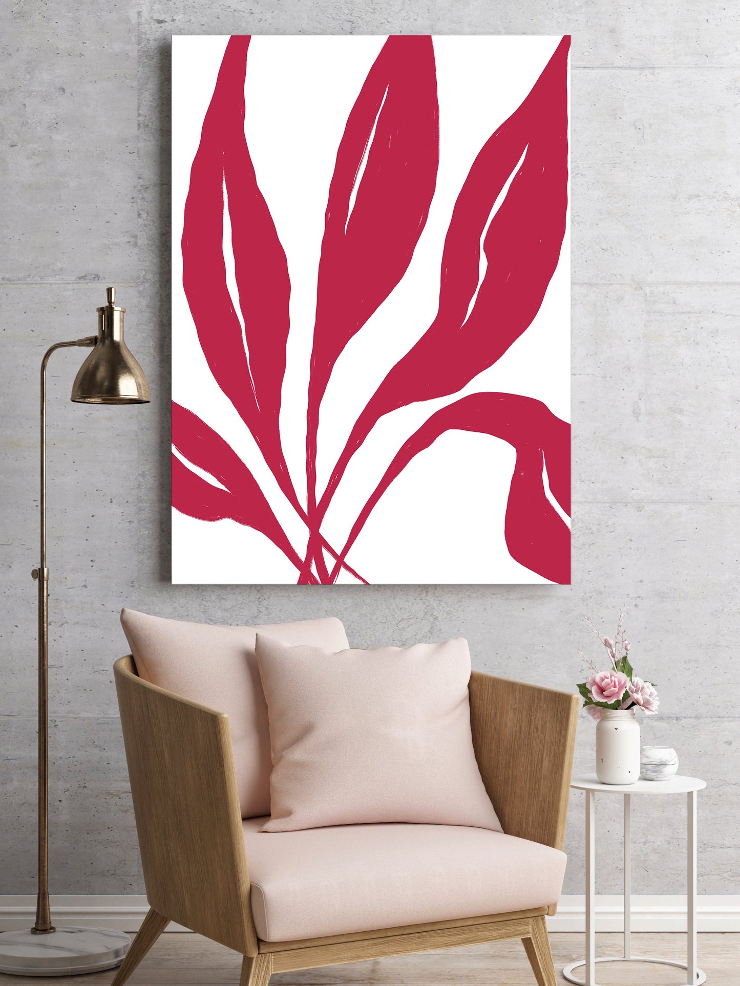 Magenta Floral Art // Wall Art Print - Artrise