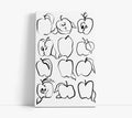 Minimal Fruit Pattern Wall Art Print - Artrise