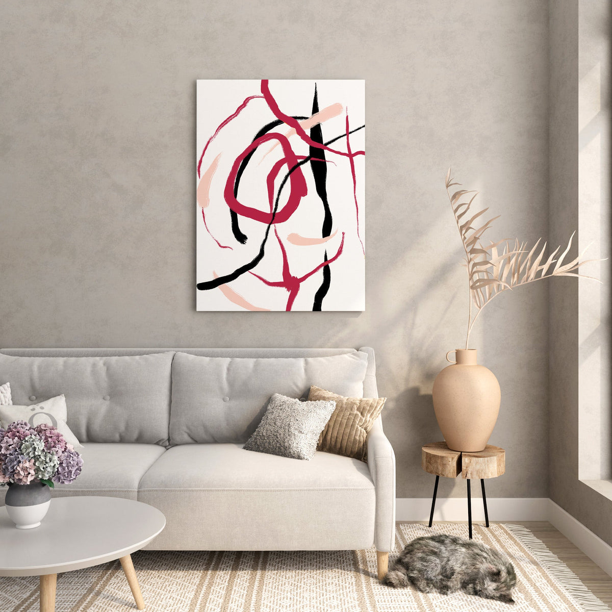 Blush Abstract Wall Art Print - Artrise