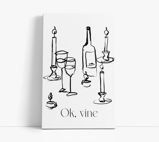 Ok Vine Quirky Bar Art Print - Artrise