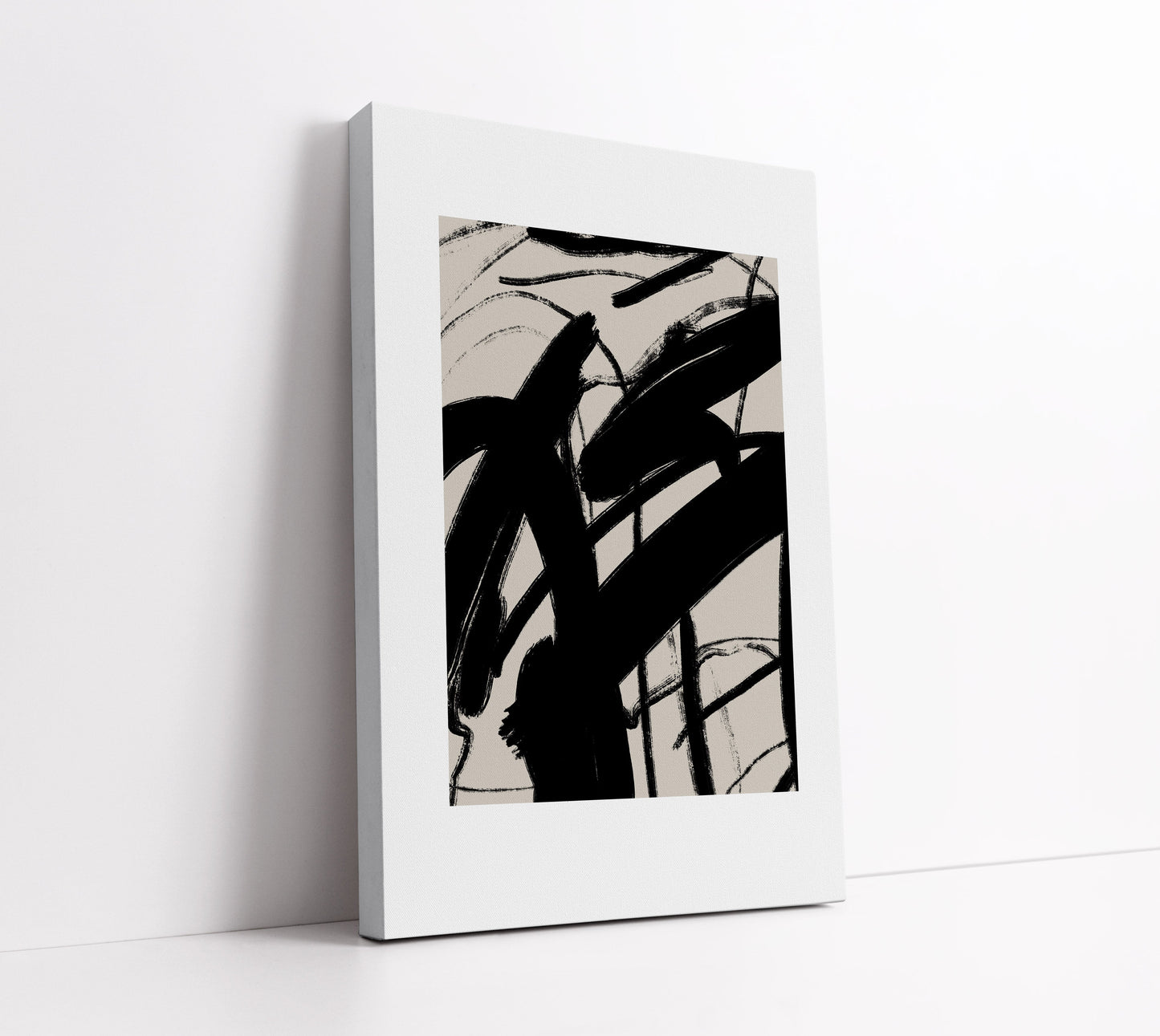 Beige Abstract Wall Art Print - Artrise