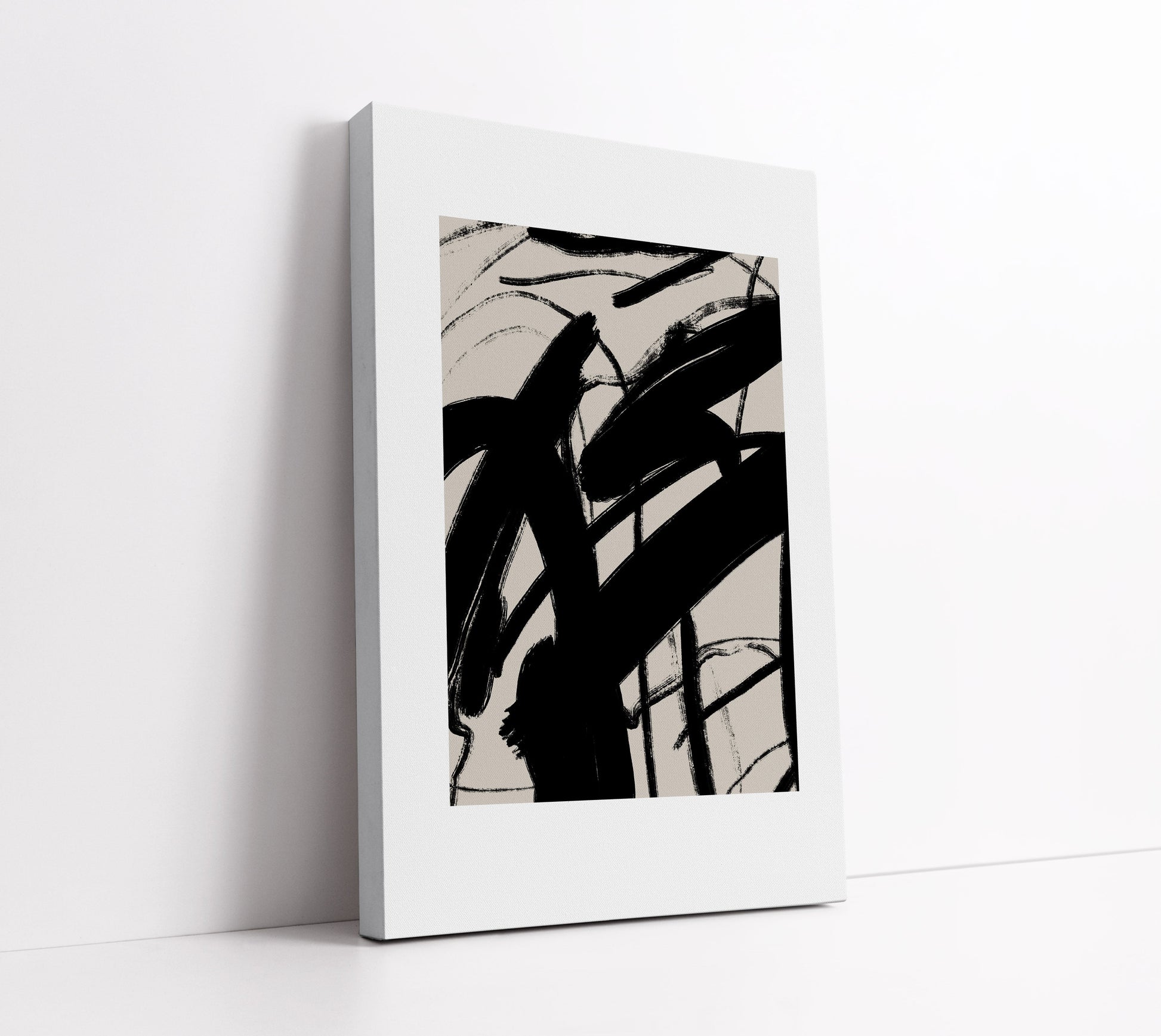 Beige Abstract Wall Art Print - Artrise
