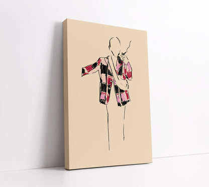 Crimson Chic Fashion Wall Art Print - Artrise