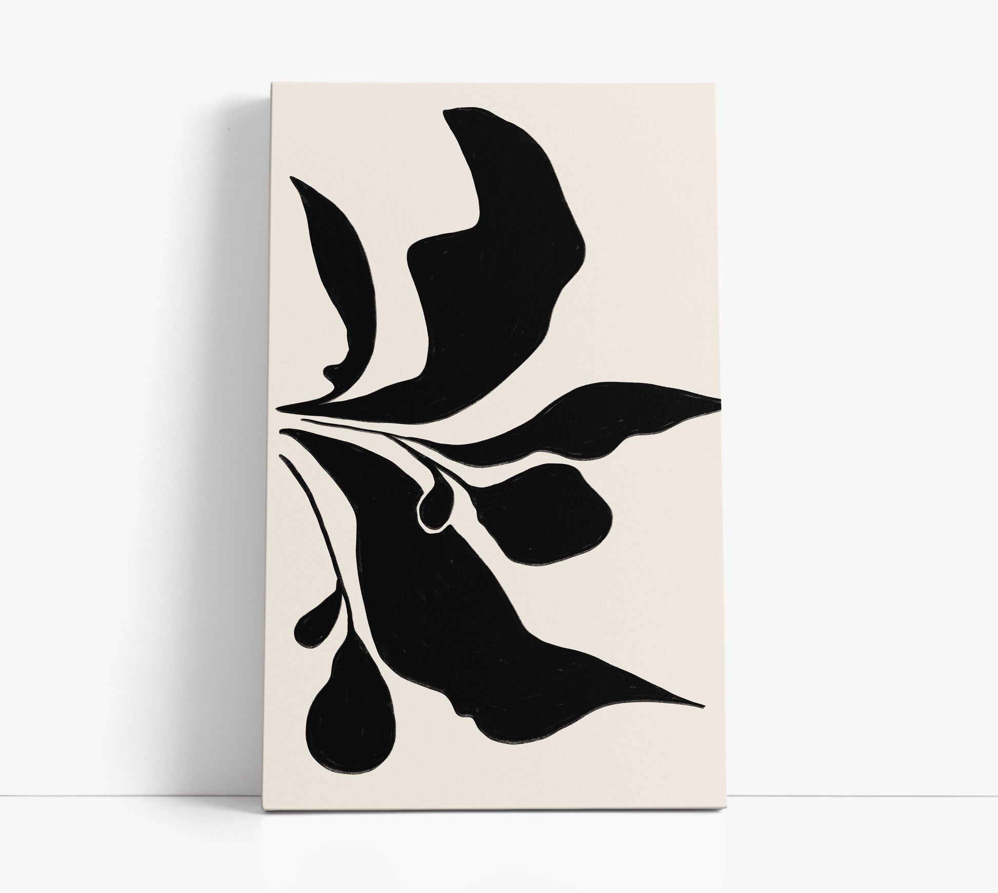 Black Floral Wall Art Print - Artrise