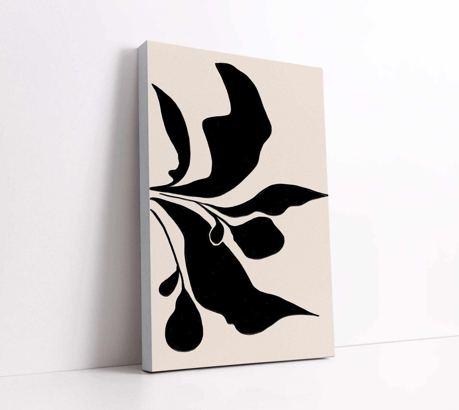 Black Floral Wall Art Print - Artrise