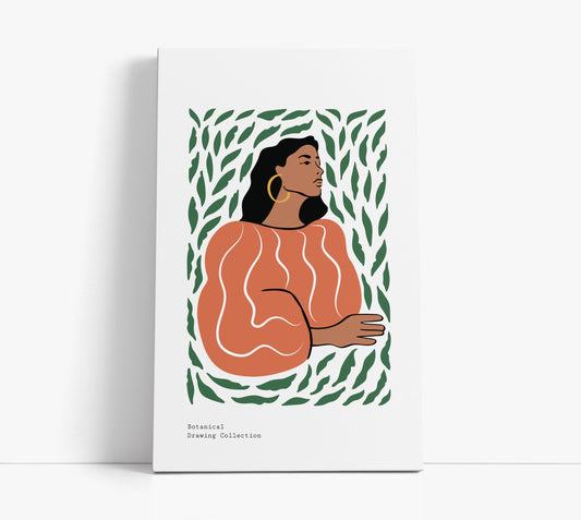 Botanical Femme Green Wall Art Print - Artrise