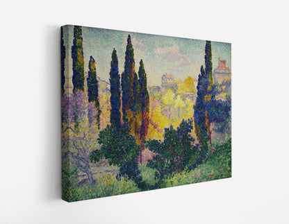 Les cyprès à Cagnes (1908) by Henri Edmond Cross // Wall Art Print - Artrise