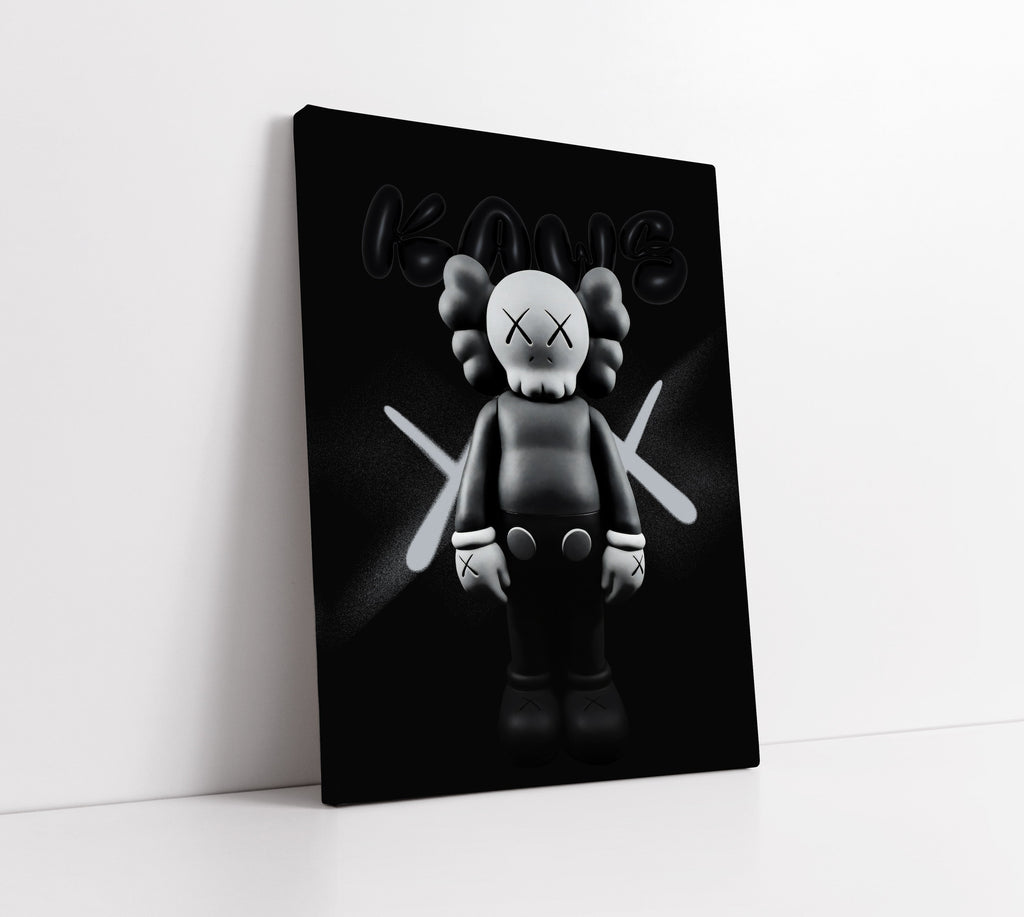 Kaws Trending Art Black & White // Wall Art Print - Artrise