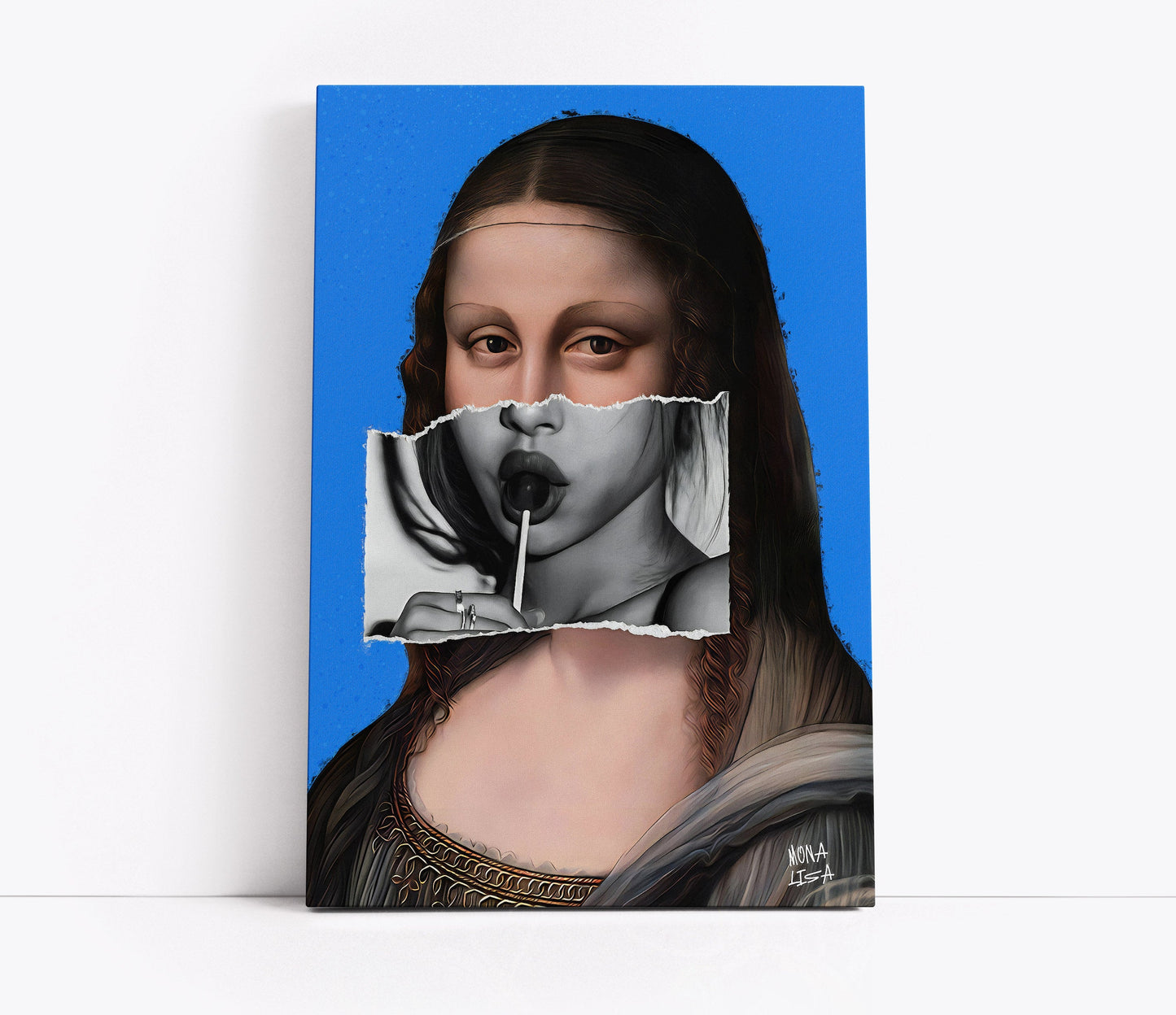 Mona Lisa Collage Pop Art // Wall Art Print - Artrise