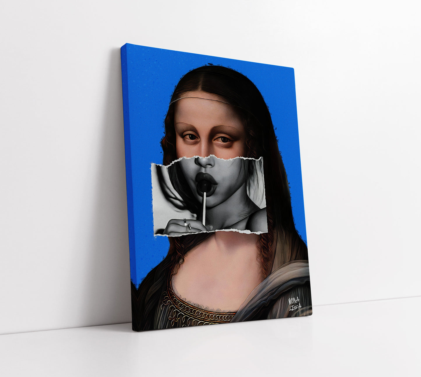 Mona Lisa Collage Pop Art // Wall Art Print - Artrise