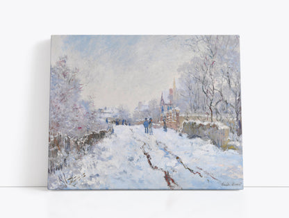 Claude Monet's Snow at Argenteuil // Wall Art Print - Artrise