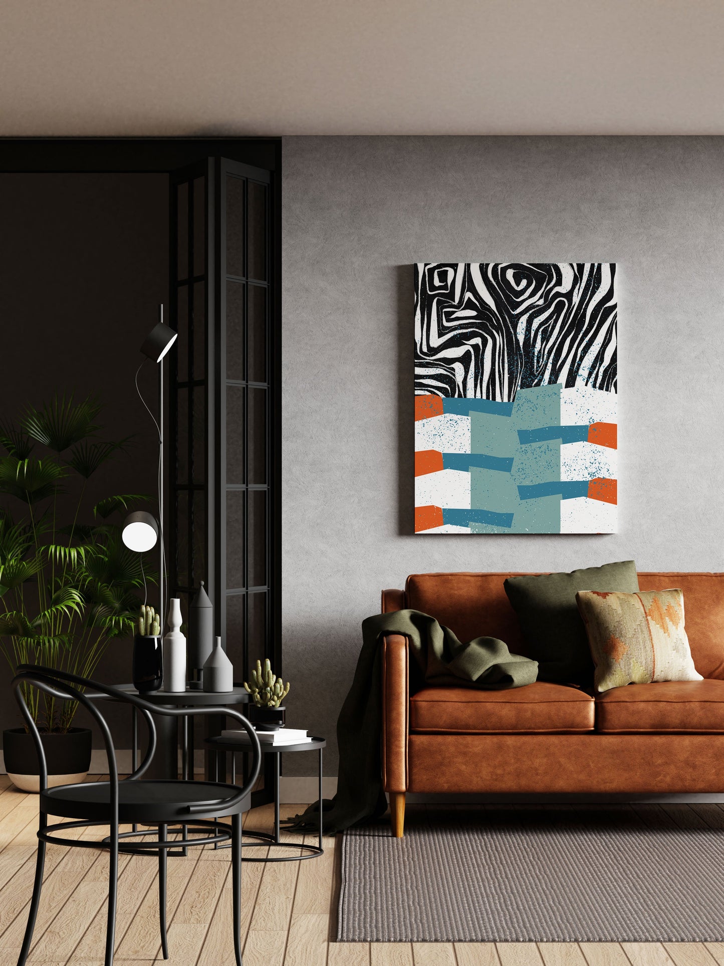 Funky Mid Century Modern Wall Art Print - Artrise