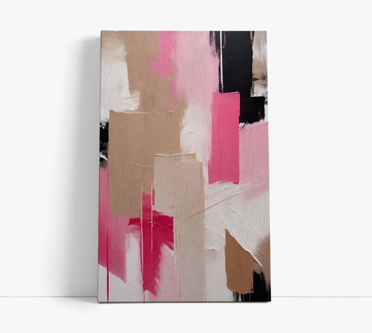 Pink Funky Abstract Art Print - Artrise