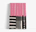 Pink and Black Abstract Art Print - Artrise