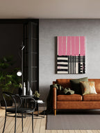 Pink and Black Abstract Art Print - Artrise