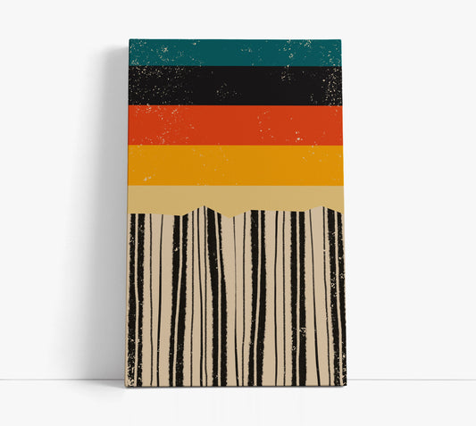 Striped Modern Mid Century Art Print - Artrise