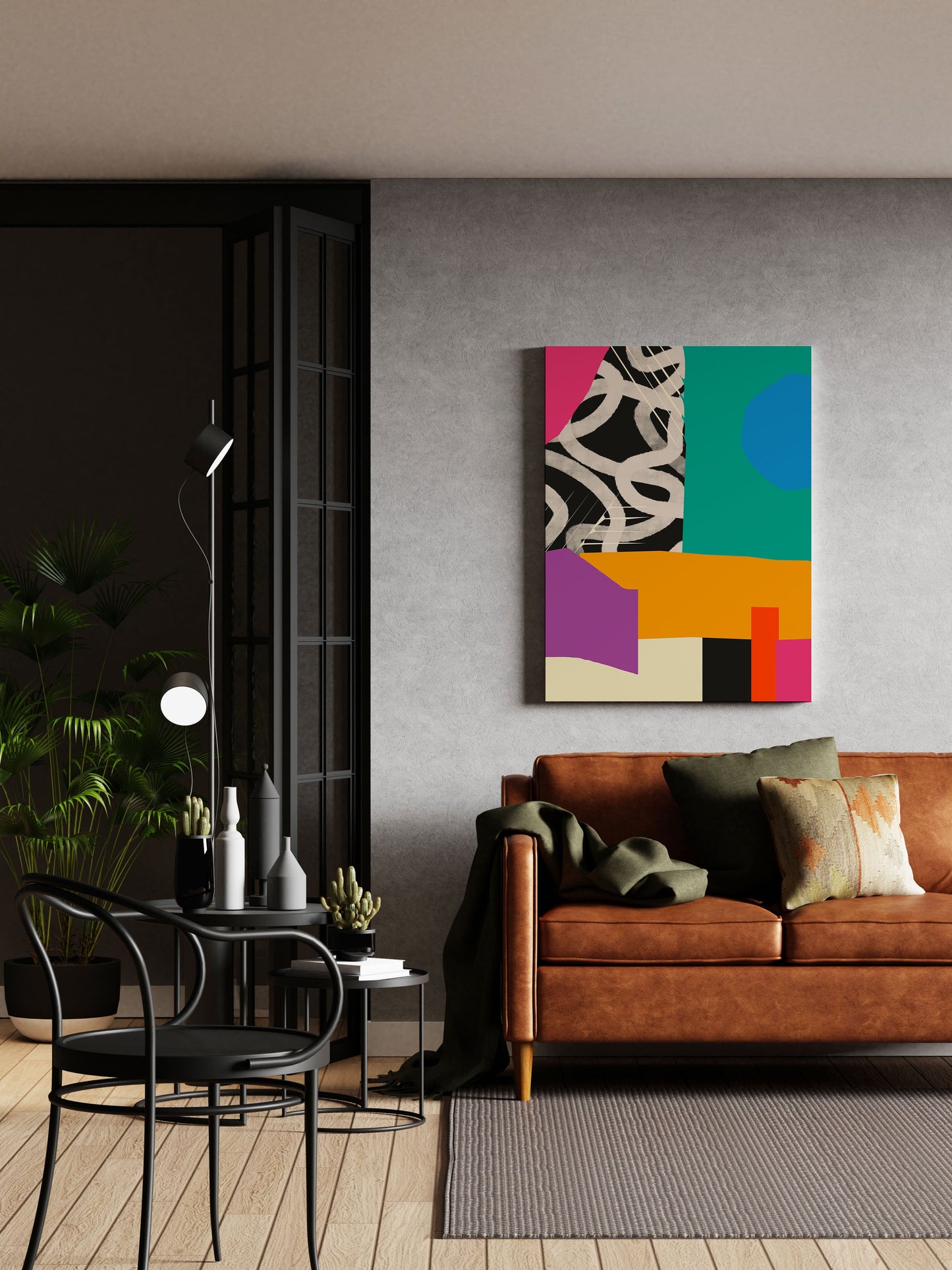 Multi Colour Abstract Art Print - Artrise