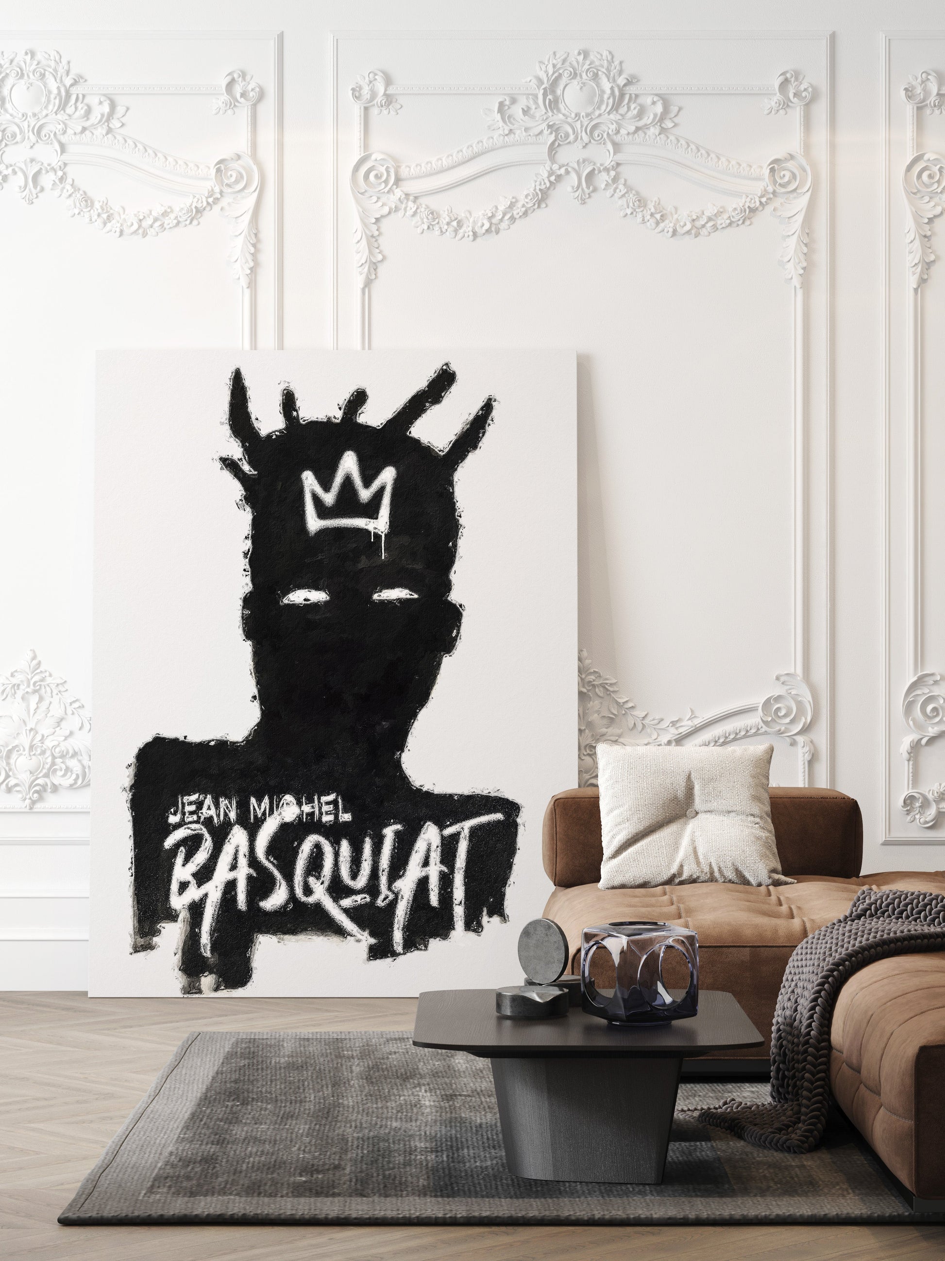 Monochrome Basquiat Inspired Art - Artrise