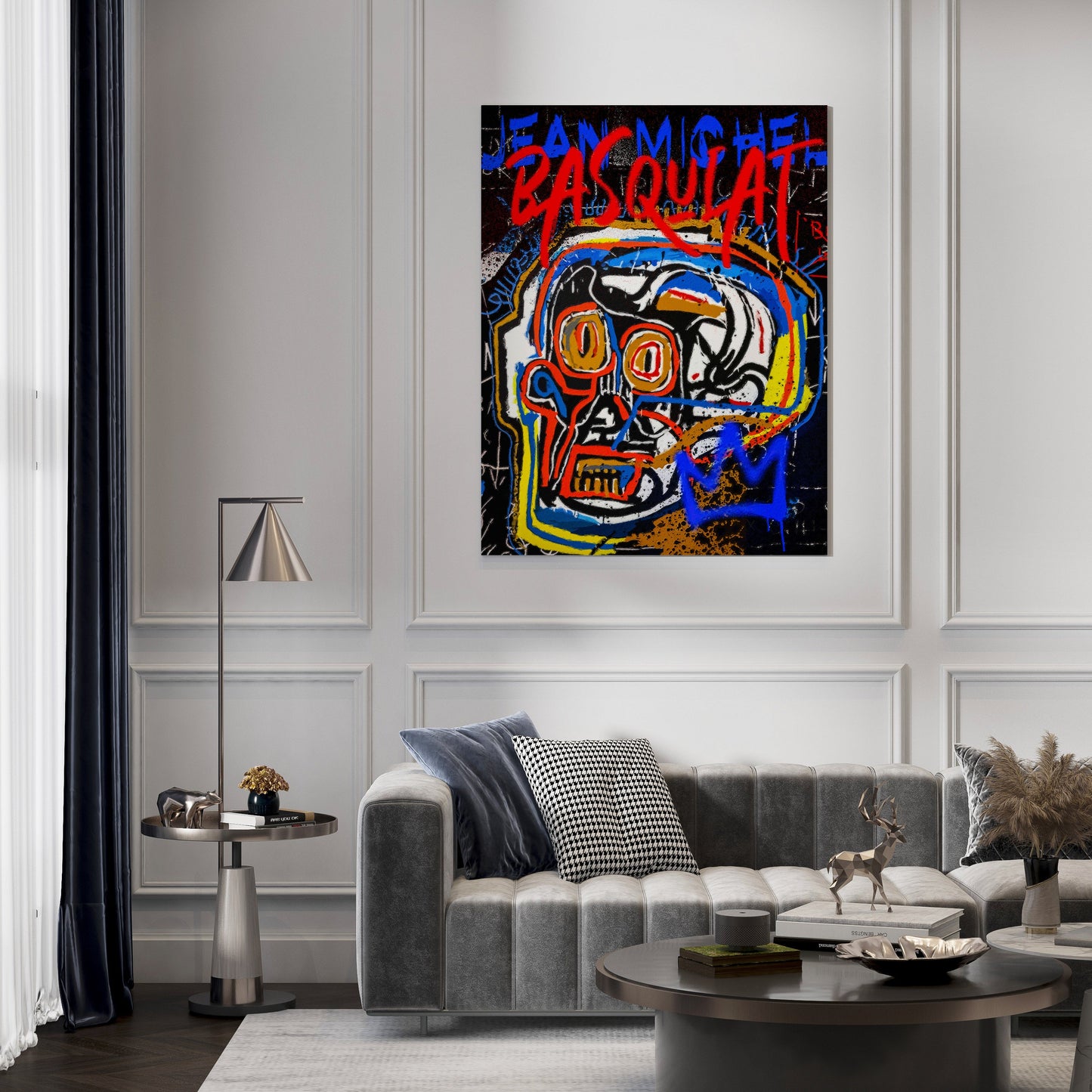 Dynamic Remix Basquiat Inspired Art // Wall Art Print - Artrise