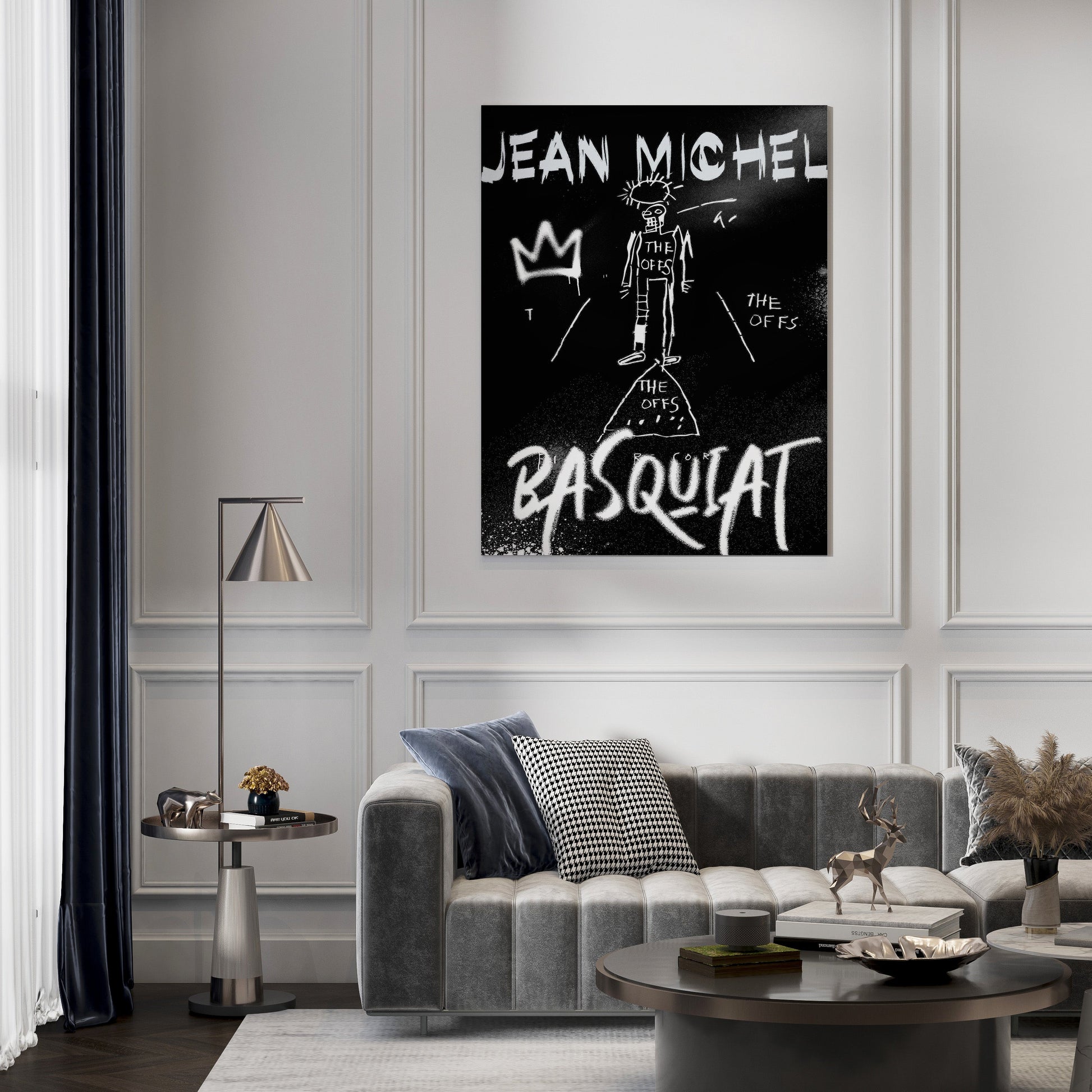 Monochrome Basquiat Inspired Art - Artrise