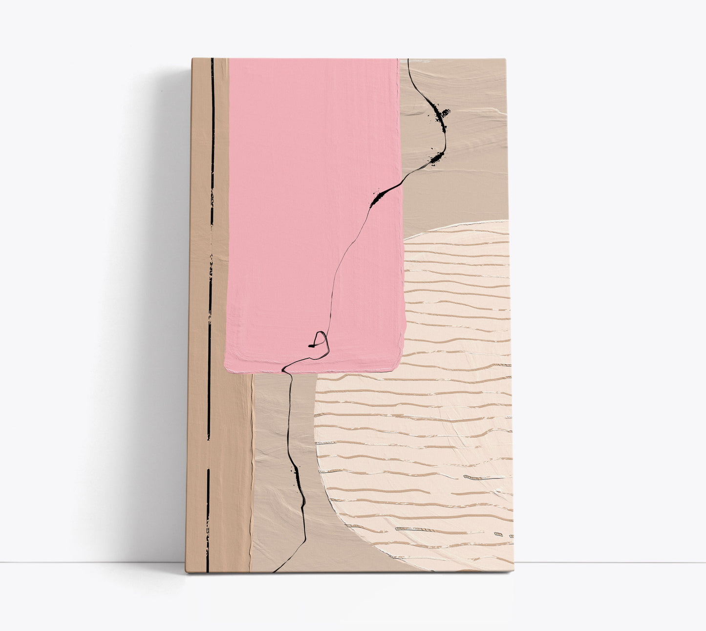 Pink Simplicity Abstract Wall Art Print - Artrise