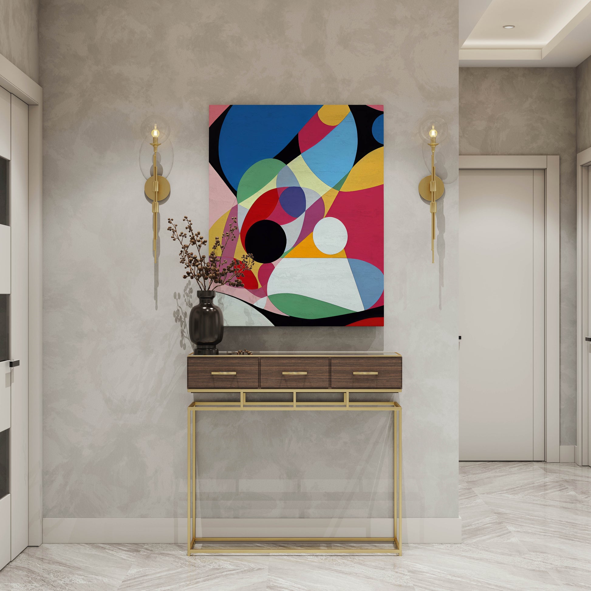 Multi Coloured Abstract Art Print - Artrise