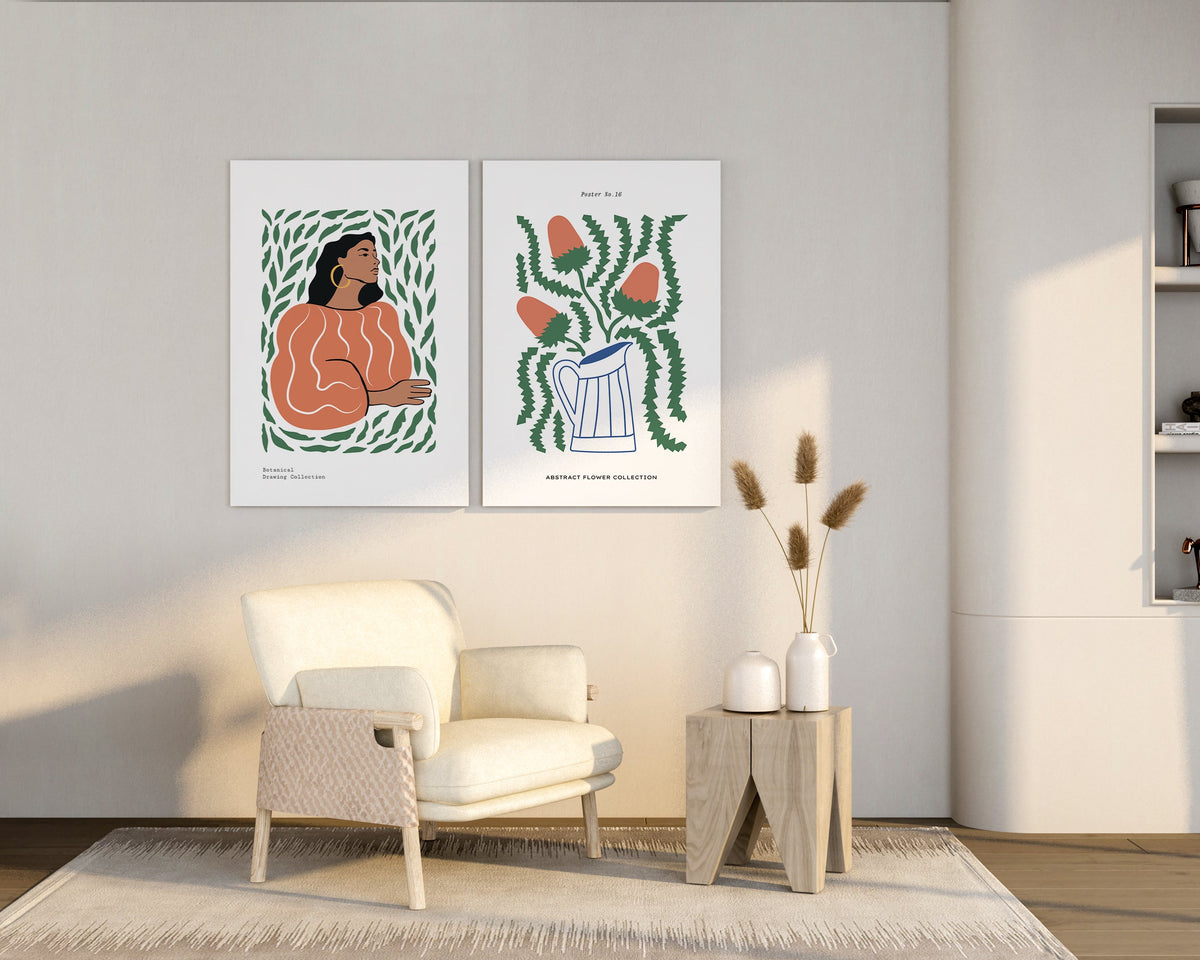 Botanical Femme Green Wall Art Print - Artrise