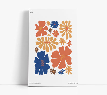 Orange Floral Art Print - Artrise