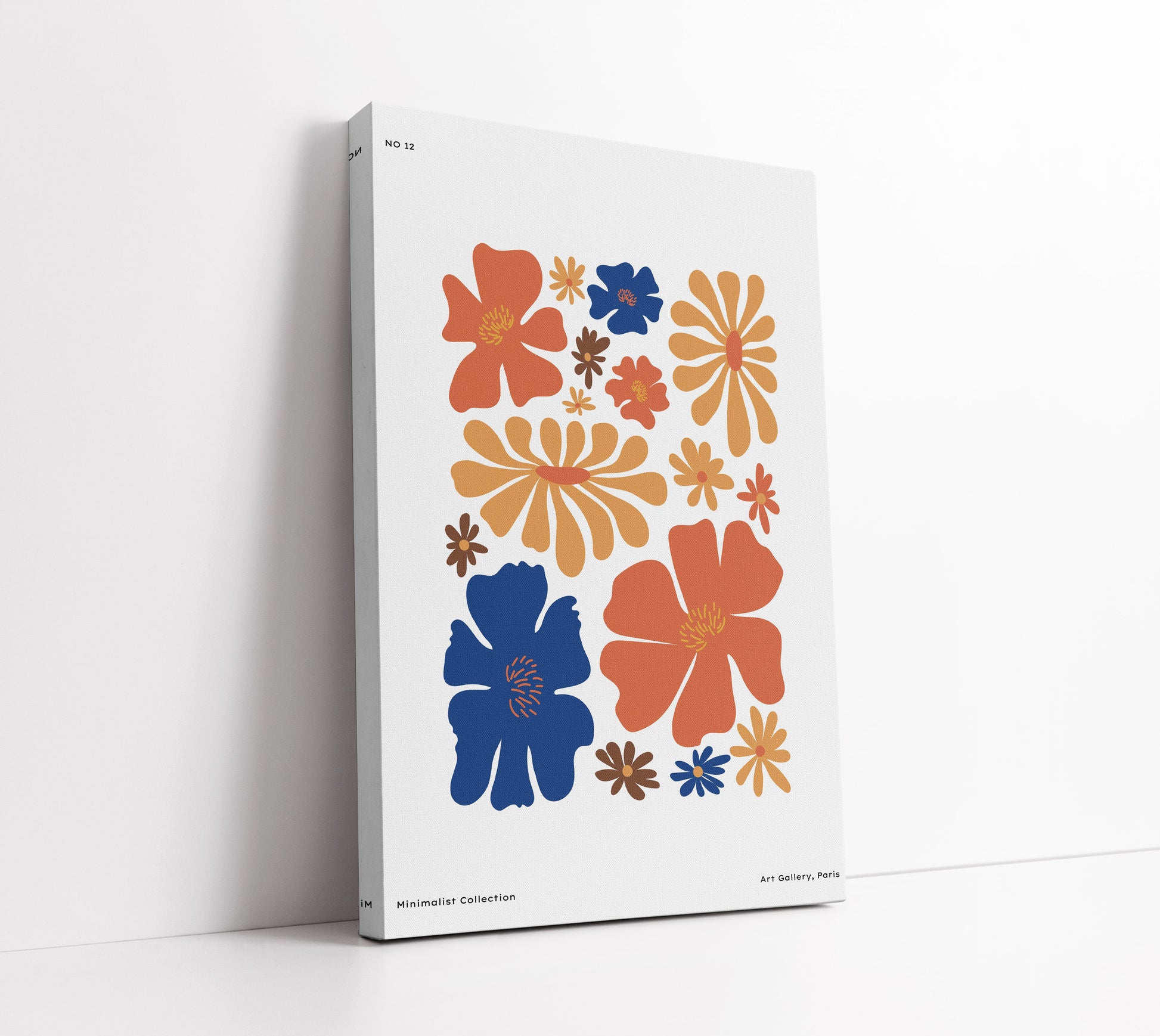 Orange Floral Art Print - Artrise