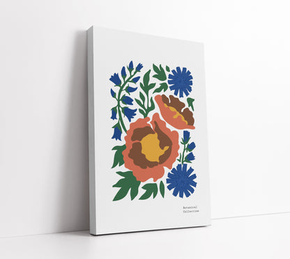 Blue Botanical Wall Art Print - Artrise