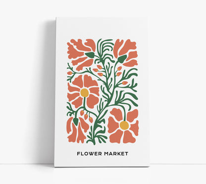 Orange Flower Market Art Print - Artrise