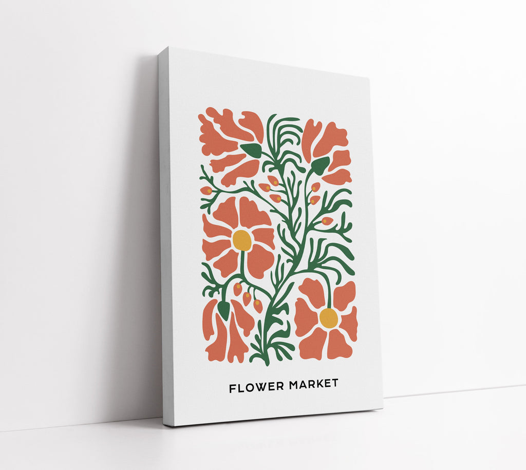 Orange Flower Market Art Print - Artrise