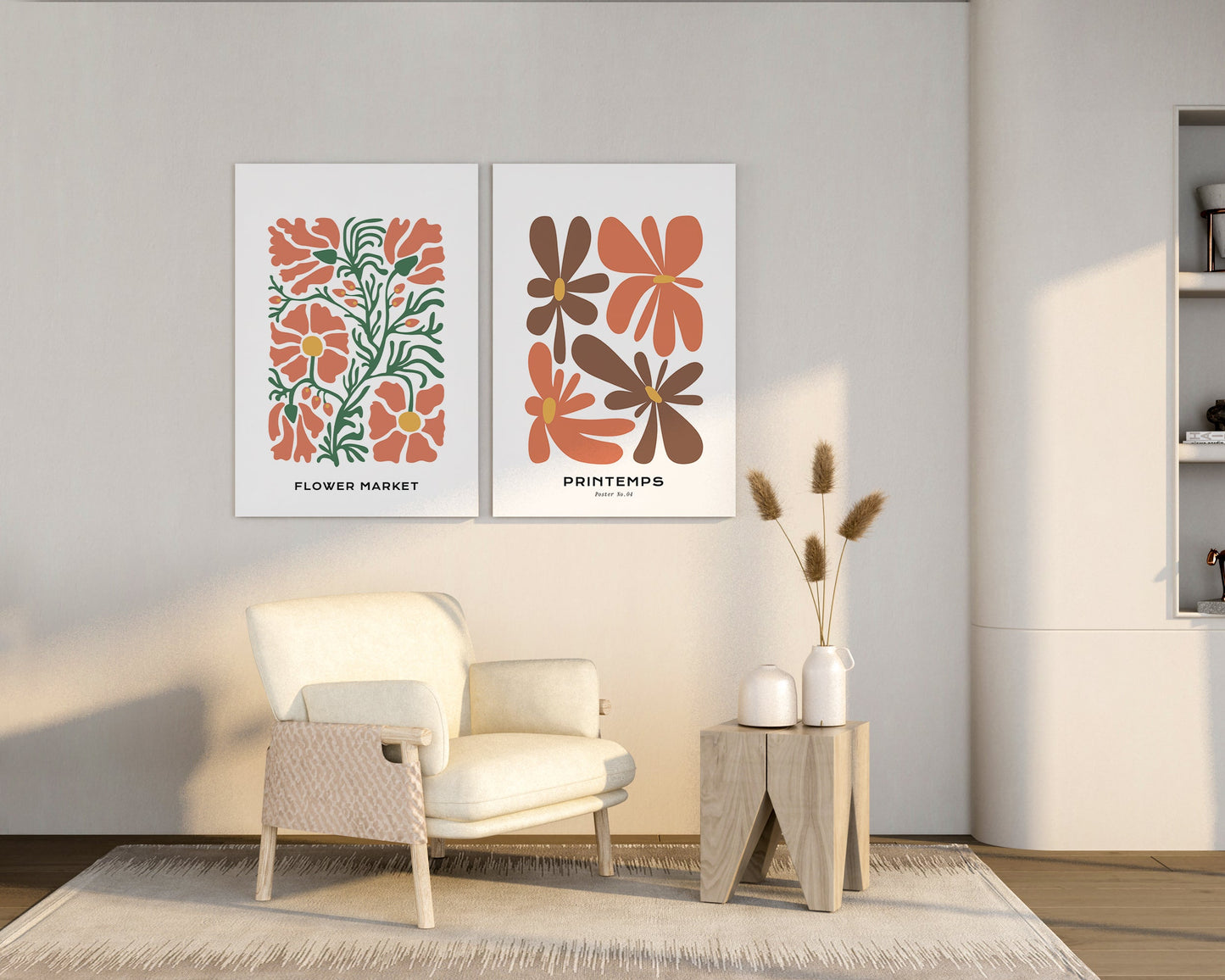 Orange Flower Market Art Print - Artrise