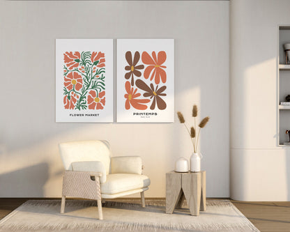 Orange Flower Market Art Print - Artrise