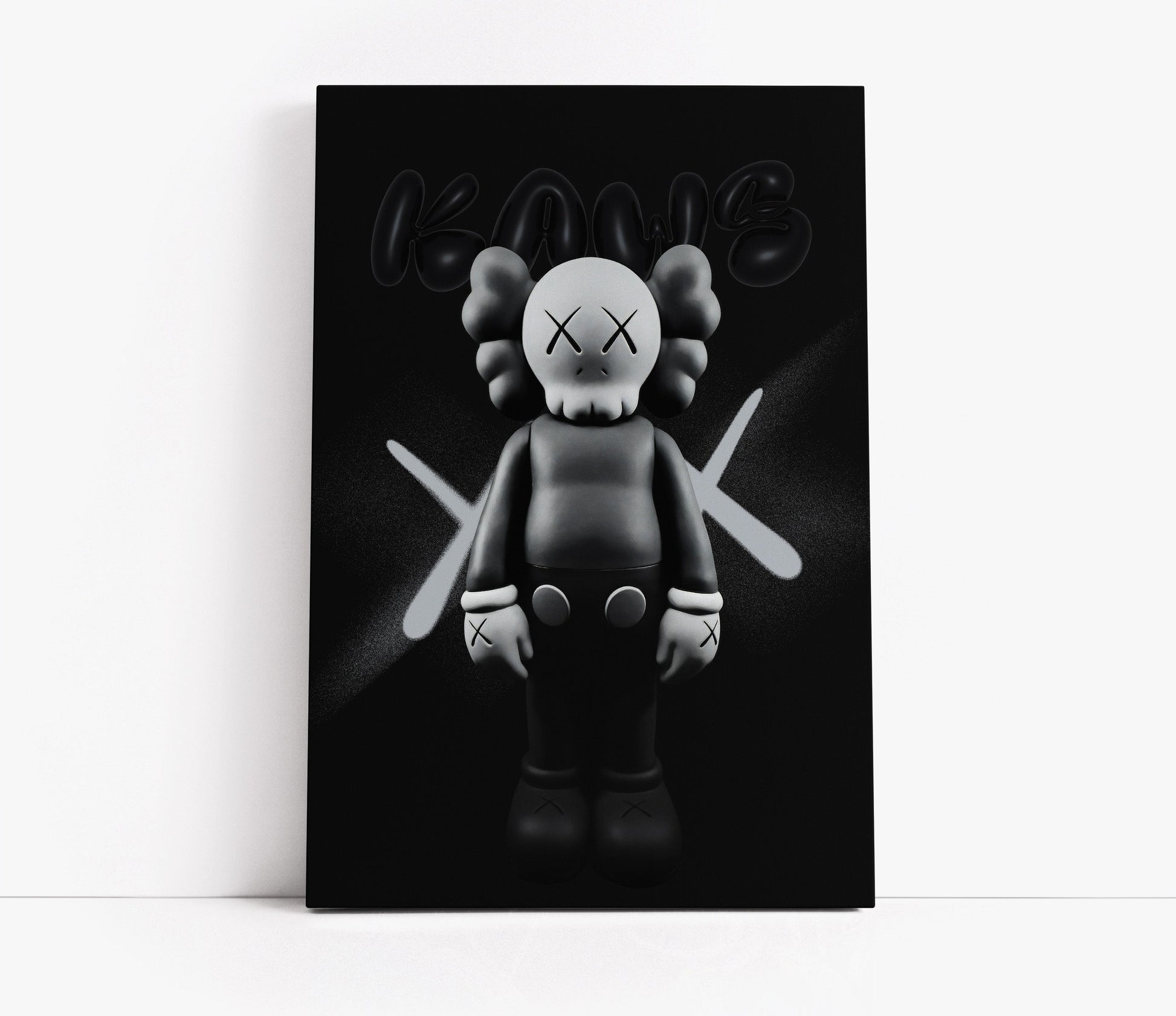 Kaws Trending Art Black & White // Wall Art Print - Artrise