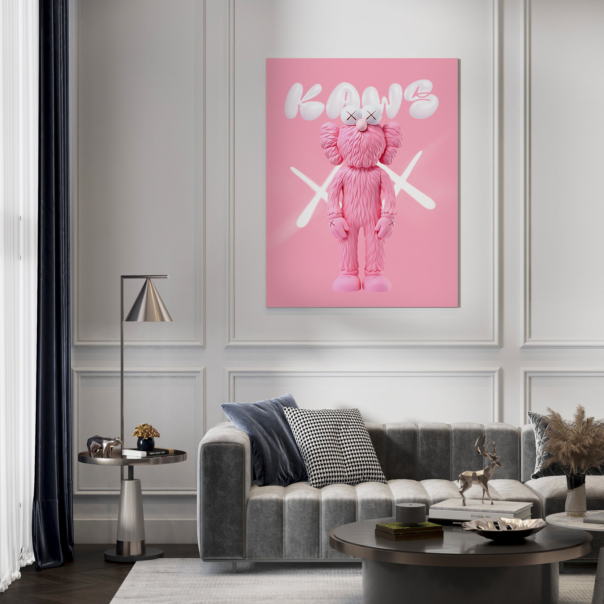 Kaws Pink Trending Art // Wall Art Print - Artrise