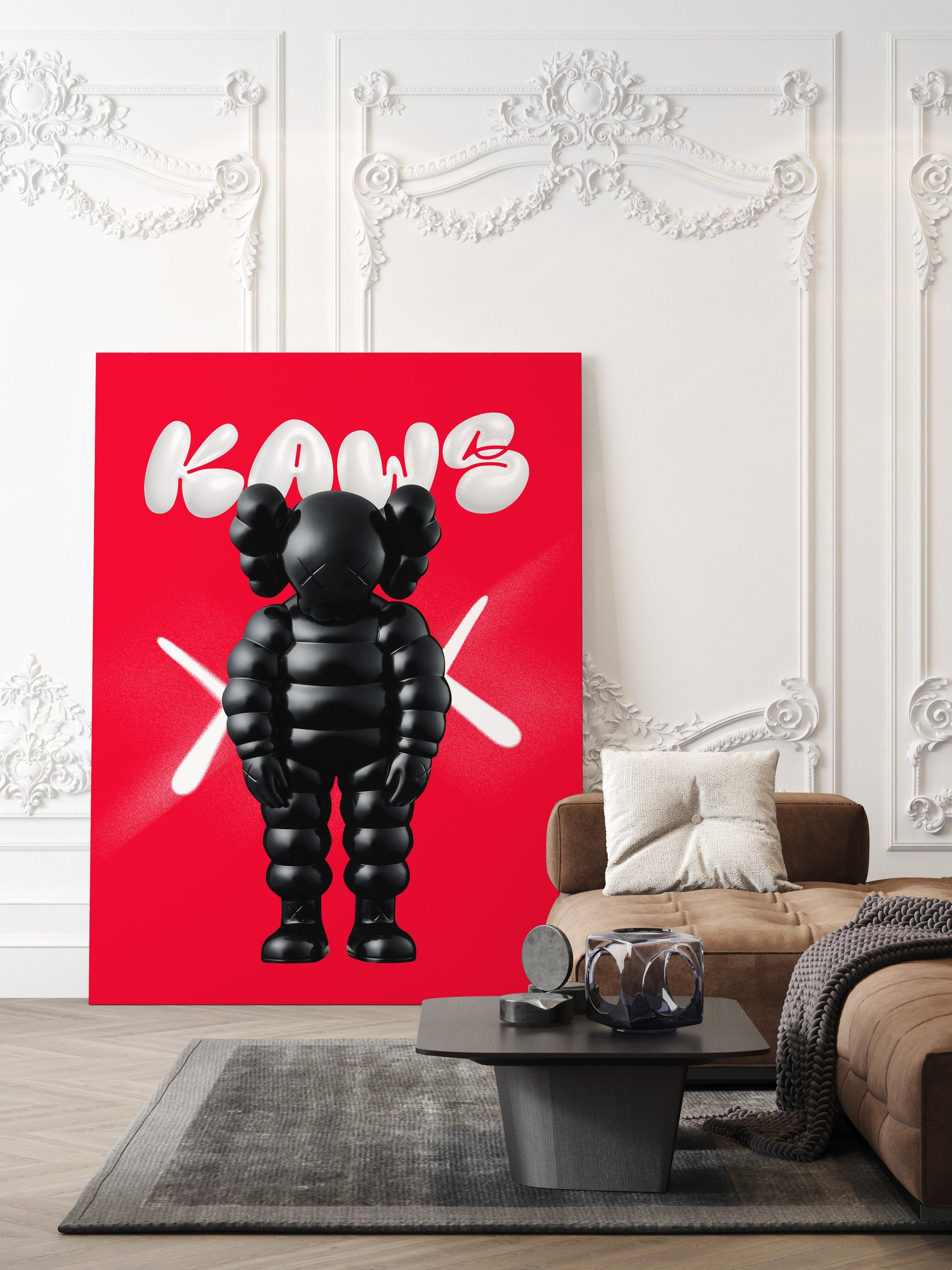 Kaws Red & Black Trending Art // Wall Art Print - Artrise