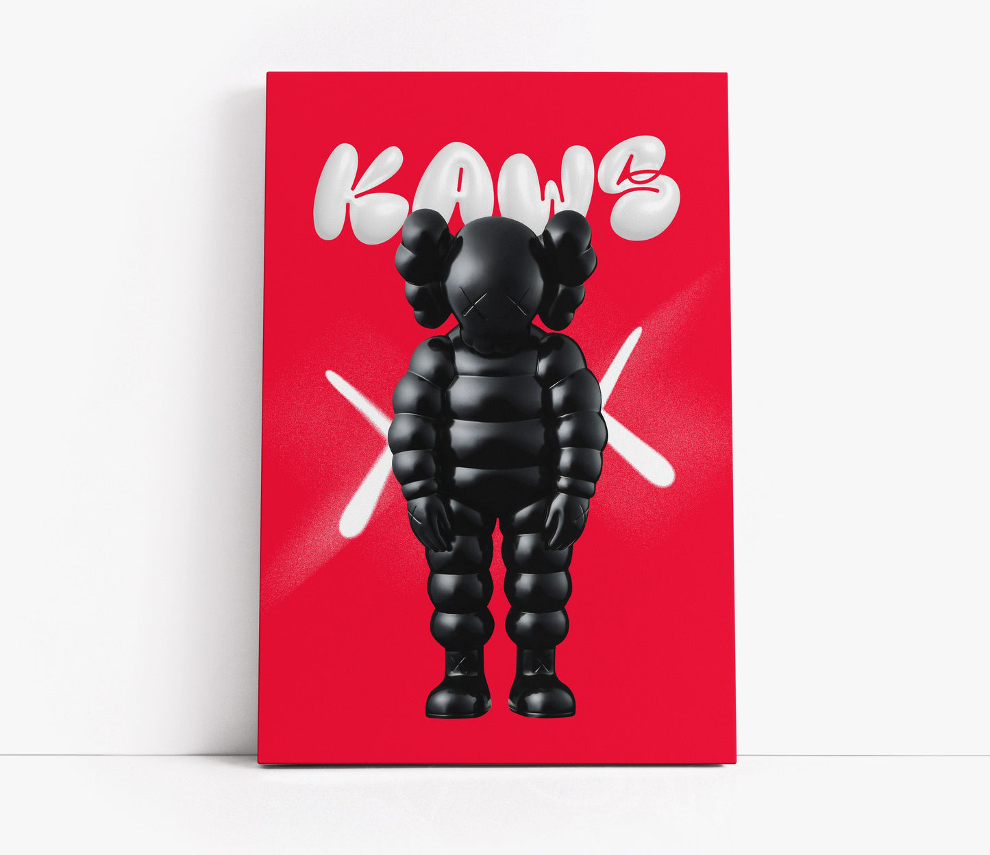 Kaws Red & Black Trending Art // Wall Art Print - Artrise