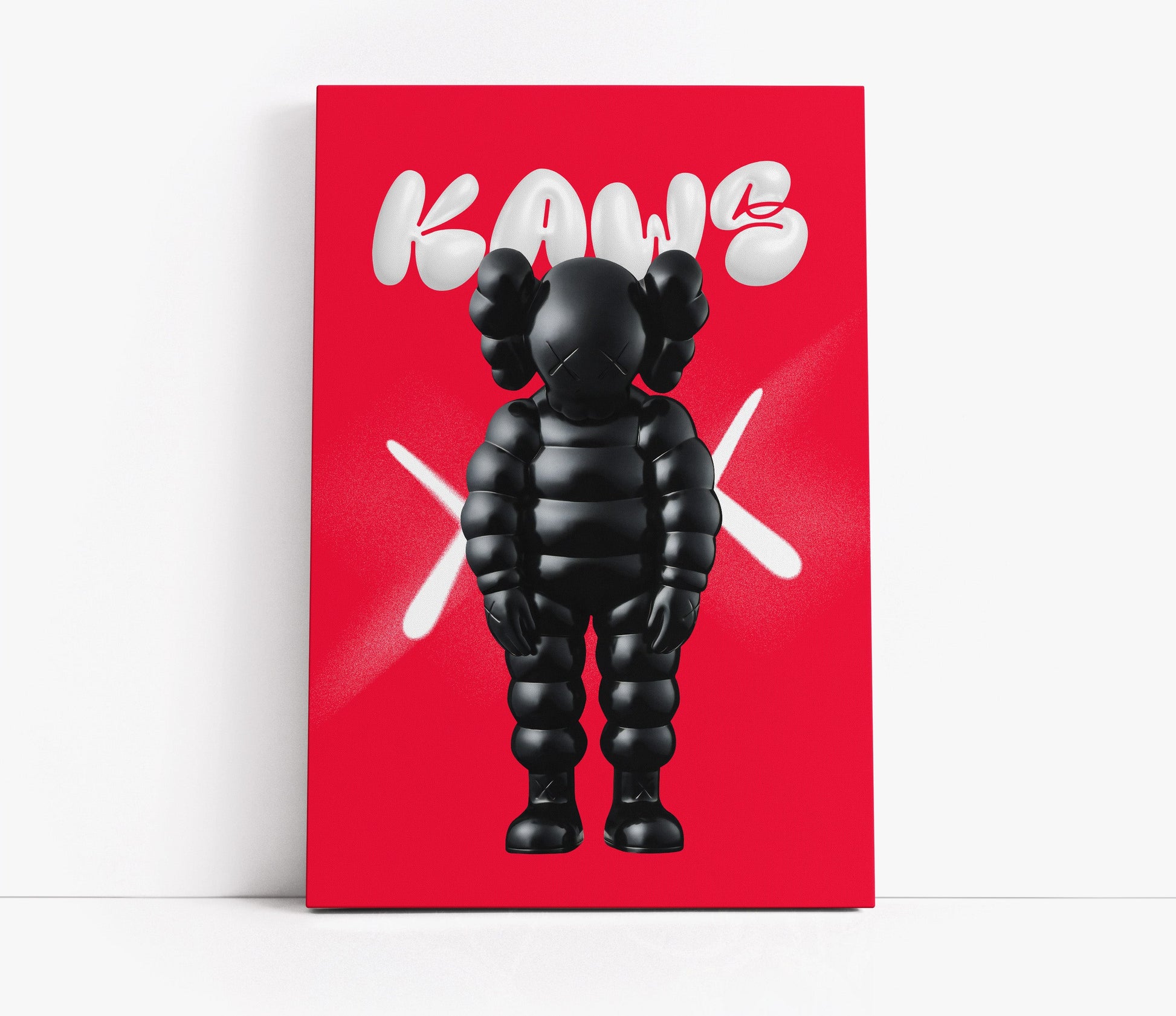 Kaws Red & Black Trending Art // Wall Art Print - Artrise