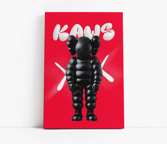 Kaws Red & Black Trending Art // Wall Art Print - Artrise