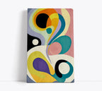 Vibrant abstract wall art print with colorful geometric shapes for modern home decor