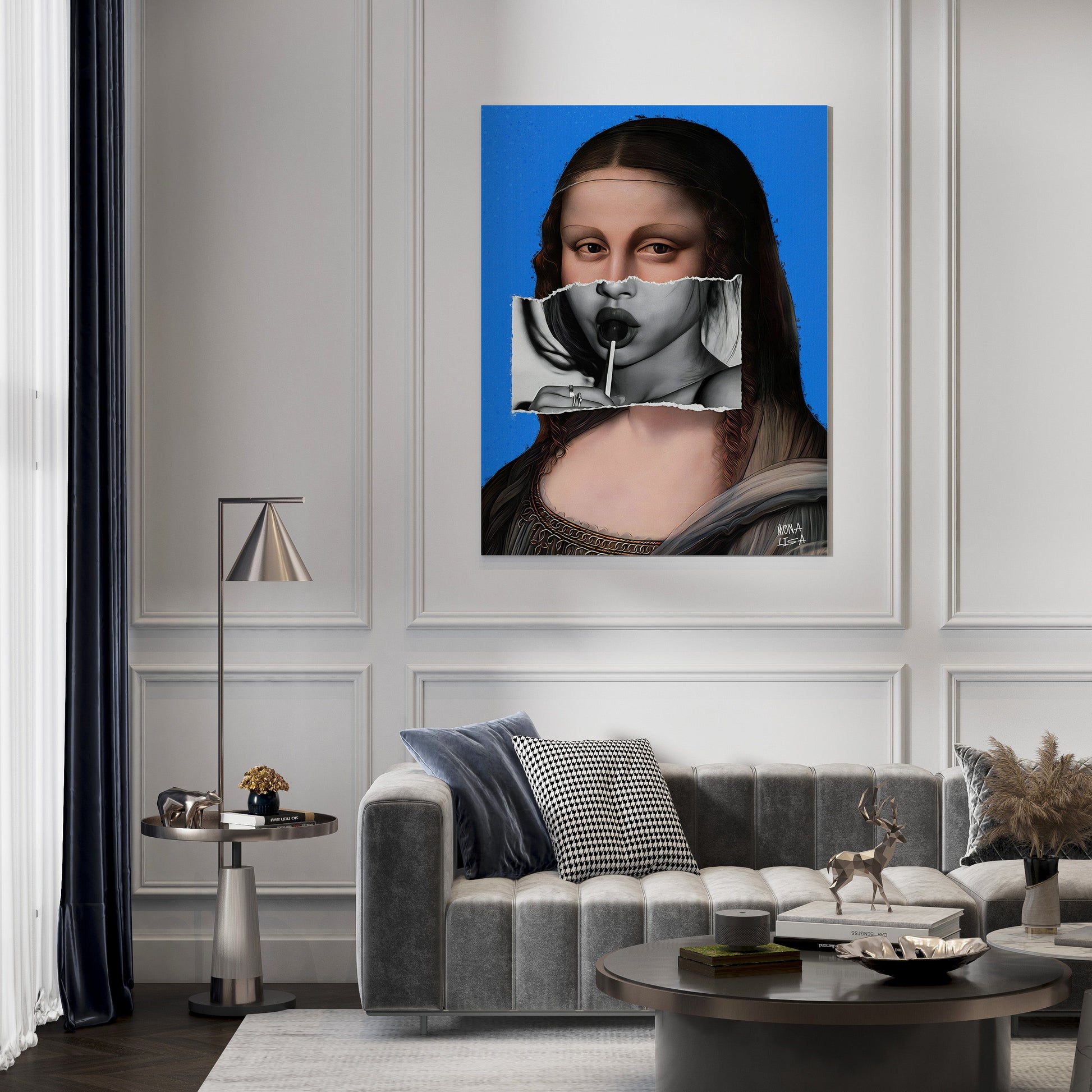 Mona Lisa Collage Pop Art // Wall Art Print - Artrise