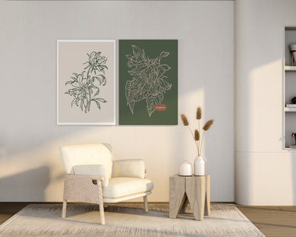 Green Botanical Wall Art Print - Artrise