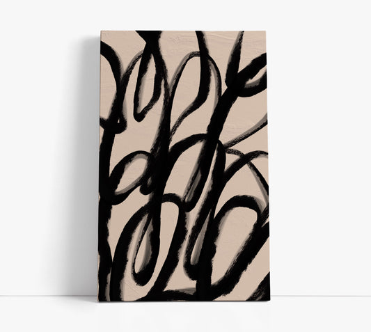 Minimal Brushtrokes Line Wall Art Print - Artrise