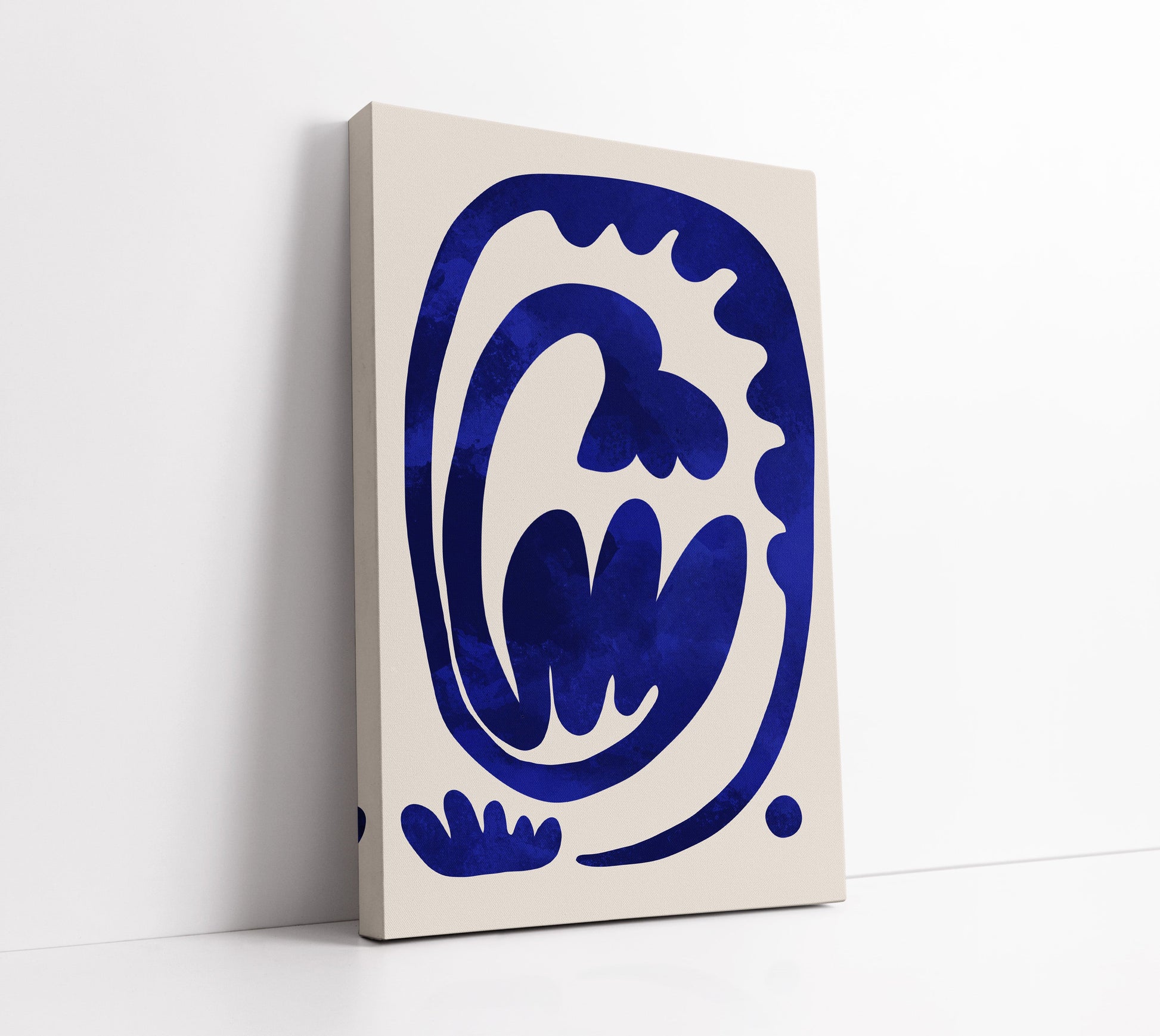 Ink Blue Abstract Wall Art Print - Artrise