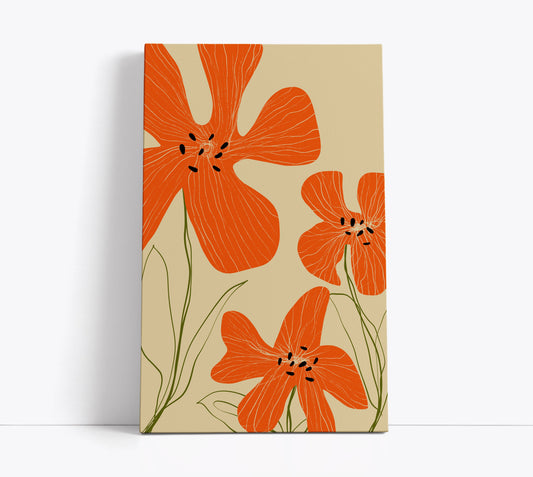 Orange Flower Art Print - Artrise