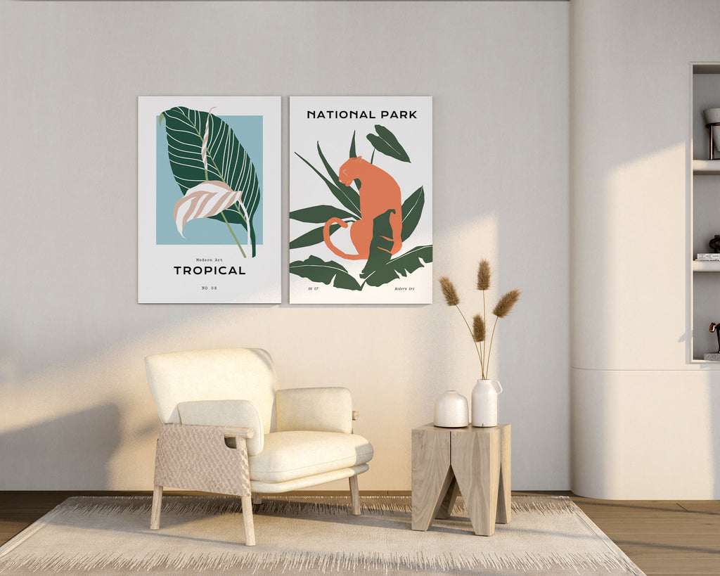 Blue Tropical Wall Art Print - Artrise