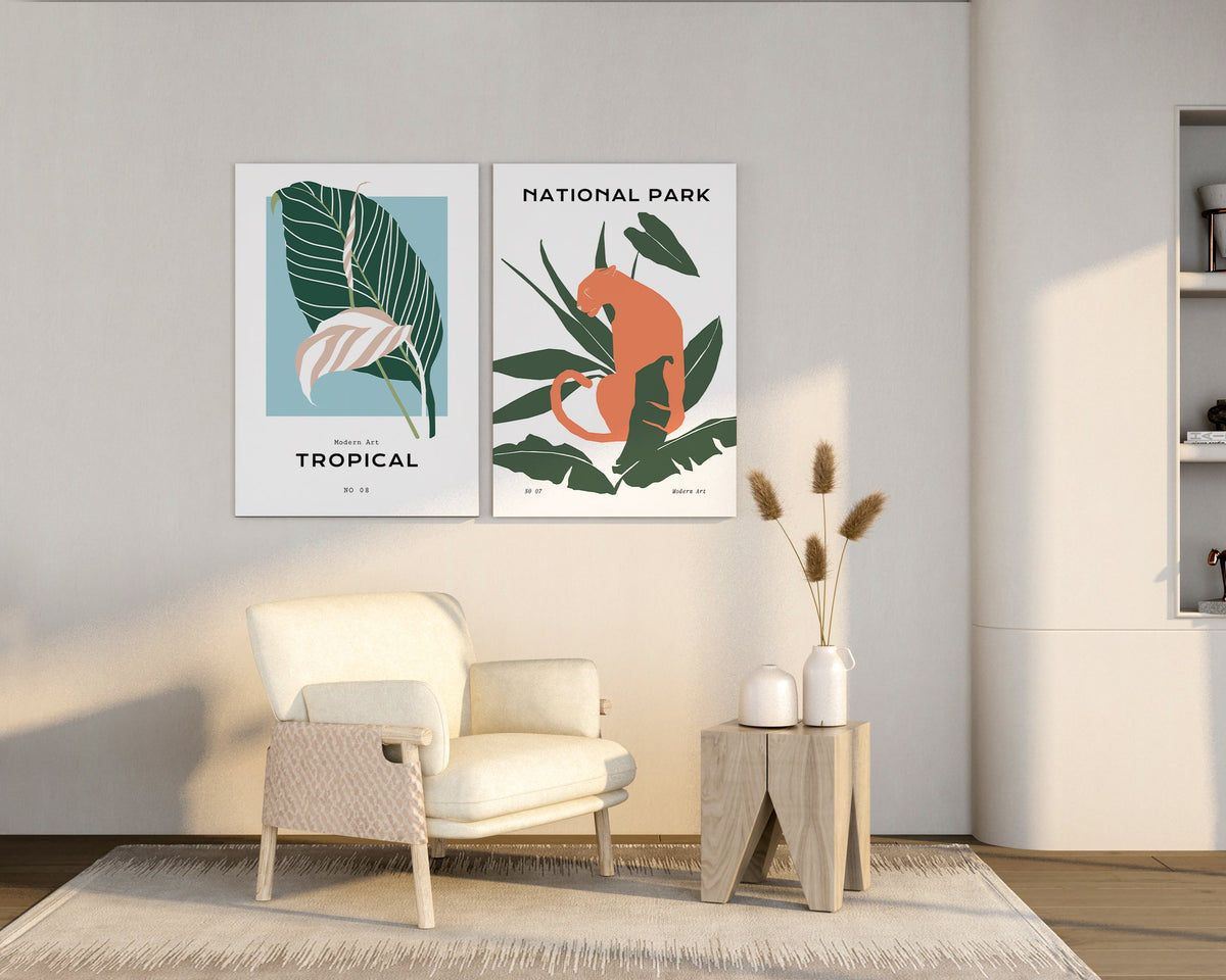 Blue Tropical Wall Art Print - Artrise