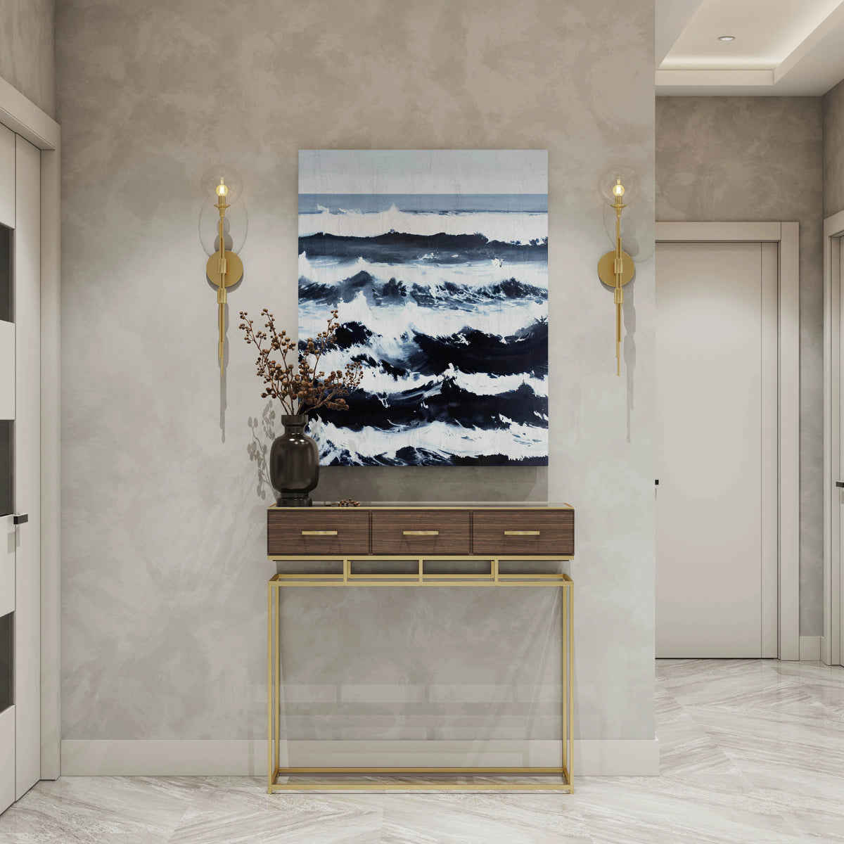 Wavy Ocean Art Print - Artrise